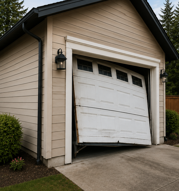 garage door before repairing