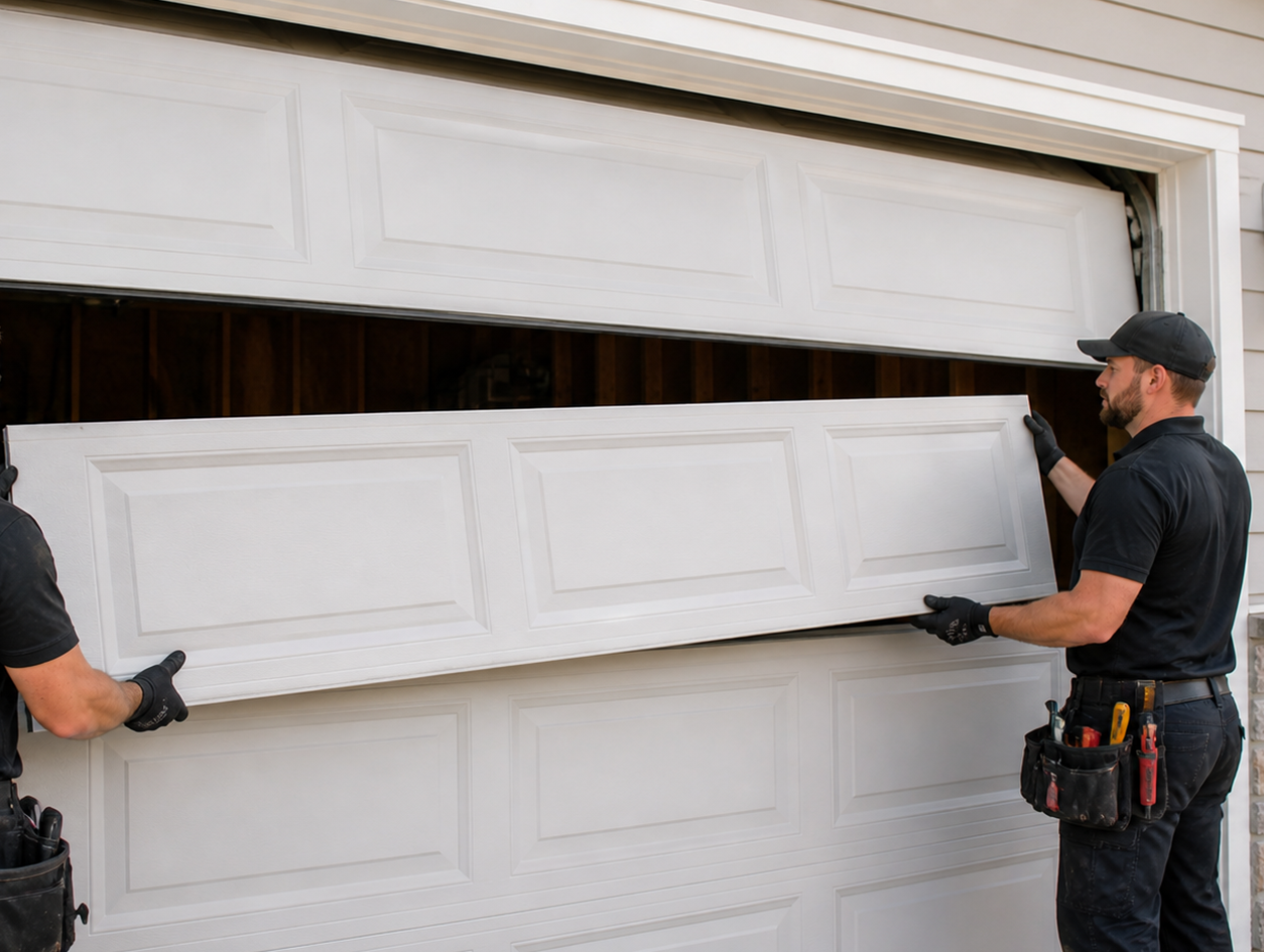 Garage door panel replacement