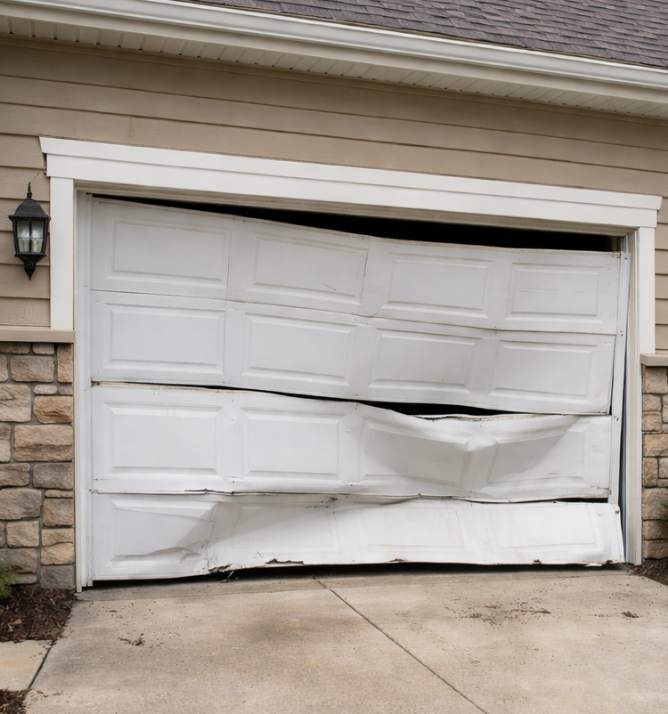 garage door before repairing