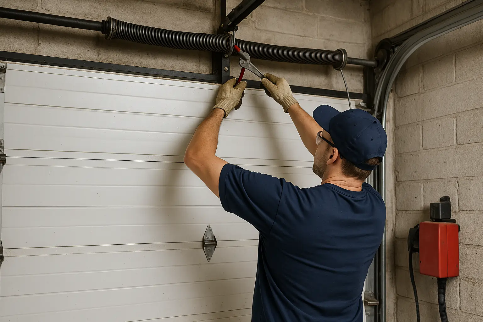 Garage door torsion spring repair
